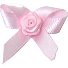 Birthdays Gift Wrap Ribbons Berisfords 7mm Ribbon Rose Centred Bows 117 Light Pink Pack Of 6