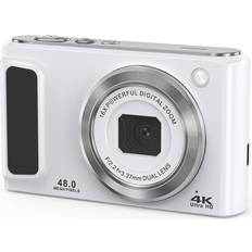 4K HD Digitalkamera mit Vorder- und Rückkamera und Stabilisierung Weiß