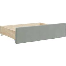 vidaXL Dagbädd Utdragbar Med Lådor Ljusgrå 100x200 cm Sammet