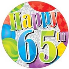 Globos Giant 65th Birthday Badge One Size Black