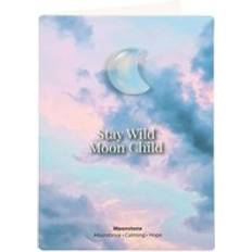 Something Different Stay Wild Moonstone Crescent Moon Greetings Card Blue One Size
