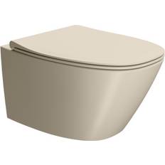 Modo+ Vägghängd Toalett Utan Spolkant Antibakteriell Matt Beige