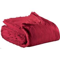 Vivaraise Plain Plaid Fara Rouge 135x200 cm Blankets Red