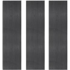 Sheet Materials MonsterShop Acoustic Slat Wall Panels X 3 Anthracite Grey