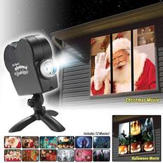 STOYOTU Christmas Halloween Laser Projector 12 Movies Light Mini Window