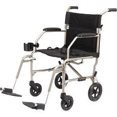 Medline Ultralight Aluminium Transport Wheelchair 19 x 16 inch