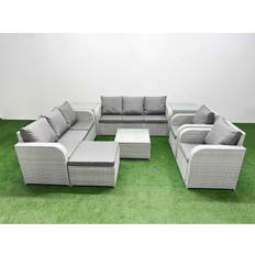 Garden & Outdoor Furniture Fimous PE Rattan High Back Sofa with 3 Seater Outdoor Lounge Set