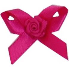 Birthdays Gift Wrap Ribbons Berisfords 7mm Ribbon Rose Centred Bows 175 Shocking Pink Pack Of 6
