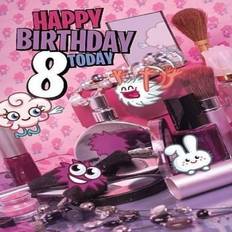 Me to You Moshi Monsters 8Th Birthday 3D Holographic Greetings Card Pink Eighth