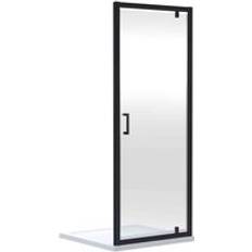 Shower Door Nuie Oem Matt Black Pivot Shower Door 80cm 196.2 x 81 x 6.2cm