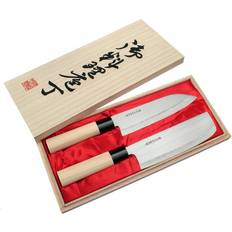 Satake Megumi Santoku Nakiri Satake Messerset Stahl Kochmesser 2-tlg Santoku-Messer 18 cm