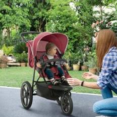 Foldable Three-Wheeler Baby Stroller w/ Canopy