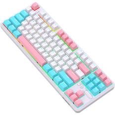 Keyboards Greenzech 87 Keys 3 Mode Bluetooth Gaming Mechanical Keyboard