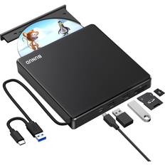 Optical Drives BUNUD External CD DVD Drive USB 3.0 Type-C CD/DVD +/-RW ROM Burner Writer