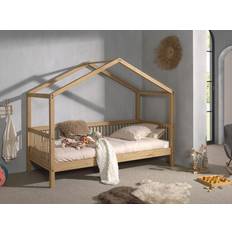Hussäng 90x200 Barnrum Vipack Kinderbett 90 x 200 Lattenrost Spielbett Eiche Massiv Geölt