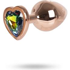 Sexleksaker Sustainable Pleasure Metal Heart Plug Rose Gold Medium 7 cm