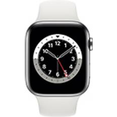 Apple Watch Series 6 44mm Silver Stainless White Sport
