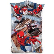 Superhjältar Textilier Carbotex SpiderMan Bettbezug City 140 x 200 cm 60 x 70 cm