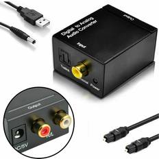 Wejoy Digital Optical Coaxial Toslink To Analog RCA L/R Audio Adapter Converter USB