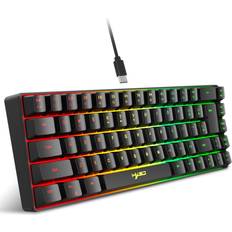 Keyboards HXSJ V200 Wired K68 RGB Streamer Mini Gaming Keyboard
