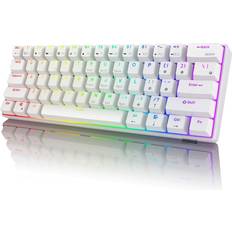 Greenzech White Brown Mechanical Keyboard 61 Keys