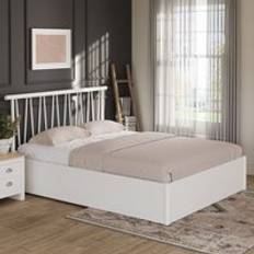 210cm Frame Beds GFW Fusum Spindle Ottoman - White Frame Bed