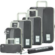 White Packing Cubes bodysocks Monobin Compression Cubes with Name Packing 6set White