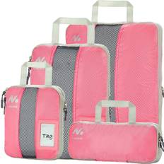 White Packing Cubes bodysocks Monobin Compression Cubes with Name Packing 4 Set White