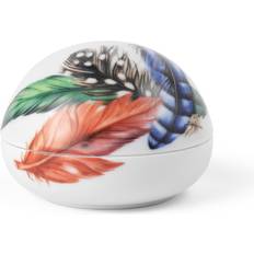 Royal Copenhagen Blandede Fjer Bonbonniere 10 cm Multifarvet Skål