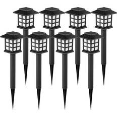 Garden Ornaments GIGALUMI 8 Stück Solarlampen für Außen Garten IP65 Wasserdicht Warmweiß