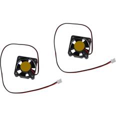 2 Pcs 30mm x 30mm x 10mm 2Pin DC 12V Sleeve Bearing 6000RPM Cooling Fan