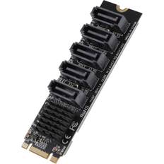 Sodial M.2 Ngff B-Key SATA Change 5 Port Expansion Card 6Gbps