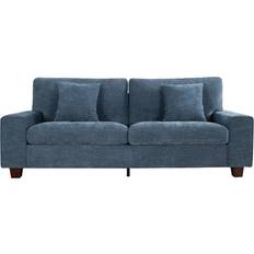 Latitude Run 89" Square Arm 3 Seater Sofa 88.6" 3 Seater