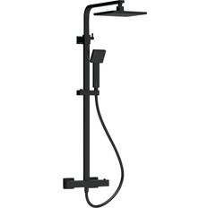 Black Shower Systems Balterley Thermostatic Shower Kit Matt Black