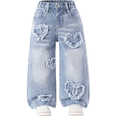 Shein Young Girl Casual Urban Light Wash - Heart