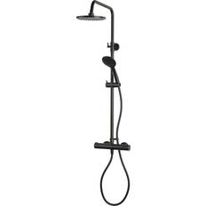 Aqualisa Shower Systems Aqualisa Midas Black Safe Touch Thermostatic Mixer Shower Set
