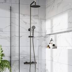 Shower Sets Arissa Gunmetal Grey Thermostatic Bar Mixer Shower Set