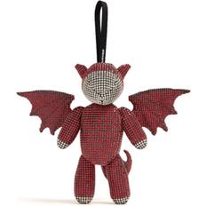 Nylon Clutches Alexander Wang Beiress Dragon Crystal Embellished Clutch Bag - Red