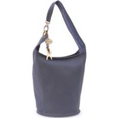 Blue Bucket Bags Catwalk Collection Handbags Glastonbury Leather Bucket Bag - Blue