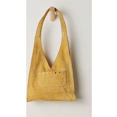 Free People Knox Studded Suede Shoulder Bag - Butter