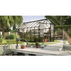 Sokkel drivhus Vitavia Phoenix 11500 M/sokkel Sort 3mm Hærdet Glas 11.5m² Aluminium