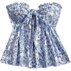Shein Casual Tie-Waist A-Line Ruffle Top