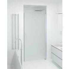 Vänern Nischduschdörr Frostat Glas Borstad Aluminium Matt Glas