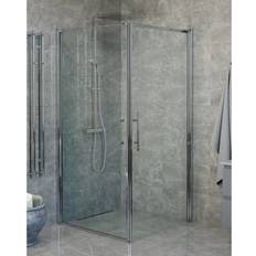 Bath Deluxe Duschhörnor Bath Deluxe Vänern Duschvägg Klarglas Krom Profil