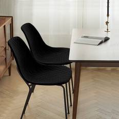 Black Loose Chair Covers Ebern Designs Set of 6 Mid-Century Modern Style Shell Dining Covers Loose Chair Cover Black