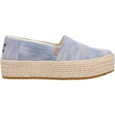 Toms Valencia Denim Plaform Espadrille Flats