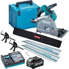 Plunge Cut Saw Makita SP001GZ03KIT4 40V Brushless Plunge Saw Kit 2 x Rail Connector & Clamps