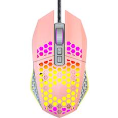 Greenzech Pink Wired Gaming Mouse 8000DPI