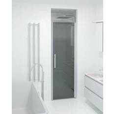 Bath Deluxe Duschdörrar Bath Deluxe Vänern Nischduschdörr Rökfärgat Glas Borstad Aluminium Profil