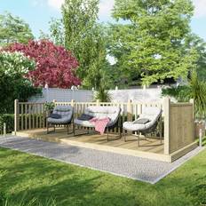 Decking Timber Power Sheds Powersheds Treated Timber Decking Kit 6ft x 18ft Light Brown